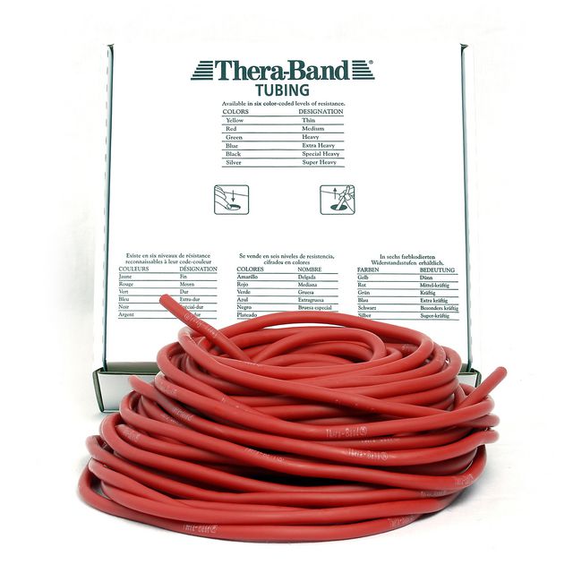 Köp THERA-BAND Träningsband tubing röd 30,5m
