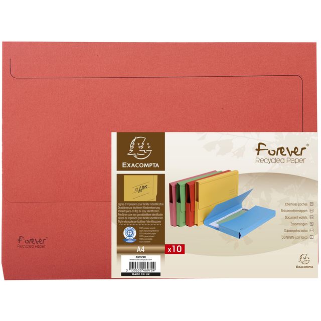 Köp EXACOMPTA Arkivmapp 1-kl 290g sorterade färger 10/fp