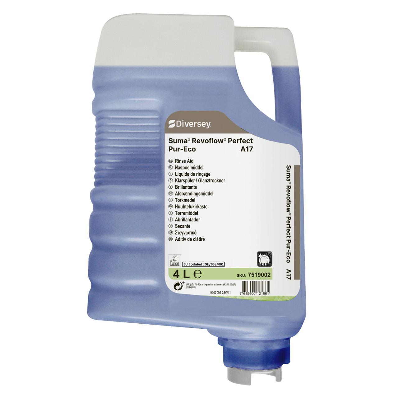 DIVERSEY Torkmedel Revoflow A17 4L 3/fp | Städ och hygien - Diskrengöring - Torkmedel och sköljmedel | Kontorsexperten