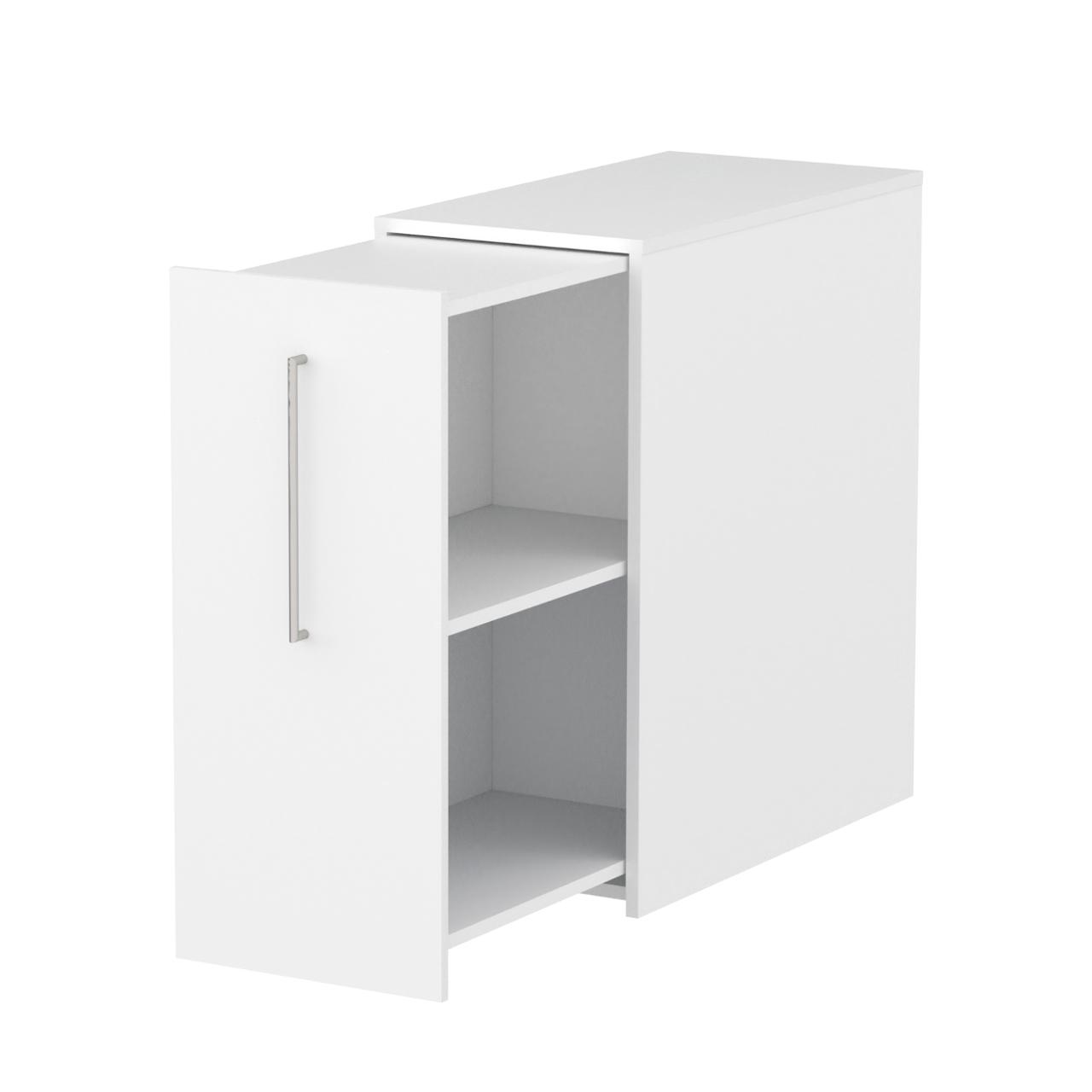 LANAB DESIGN Sidoskåp H925 D800 vitlaminat Vänster | Kontorsmöbler och inredning - Skåp och hyllor - Förvaringsskåp | Kontorsexperten