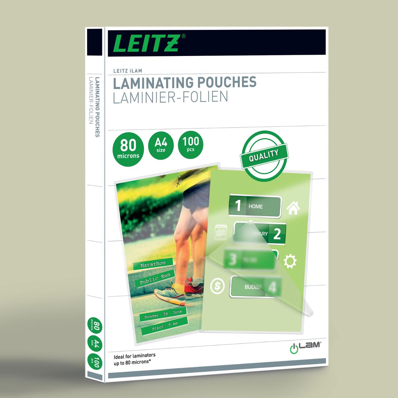 LEITZ Laminat A4 80mic klar 100/fp | Kontorsmaskiner - Laminering - Laminat - A4 | Kontorsexperten