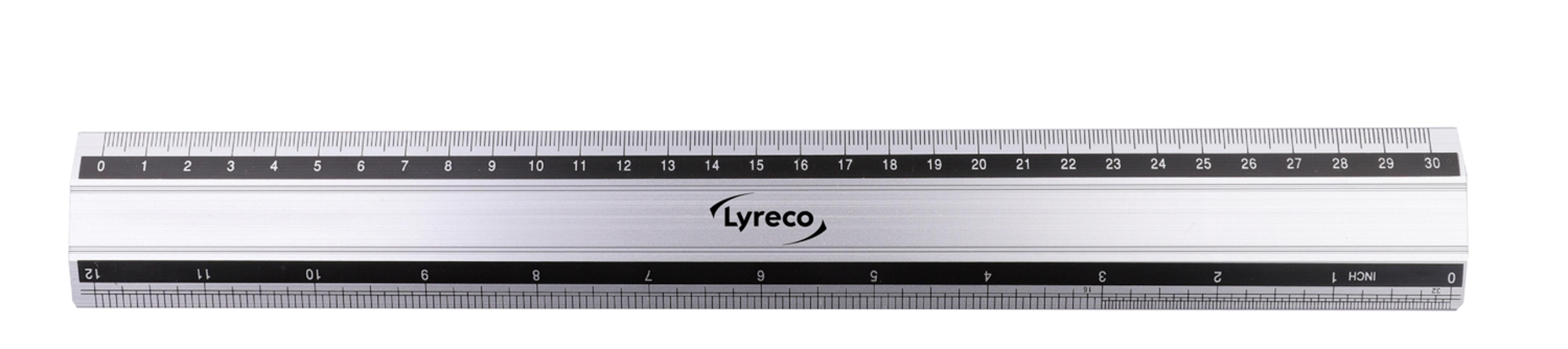 LYRECO Linjal aluminium 30cm | Skola och förskola - Pennor och tillbehör - Linjaler och gradskivor | Kontorsexperten