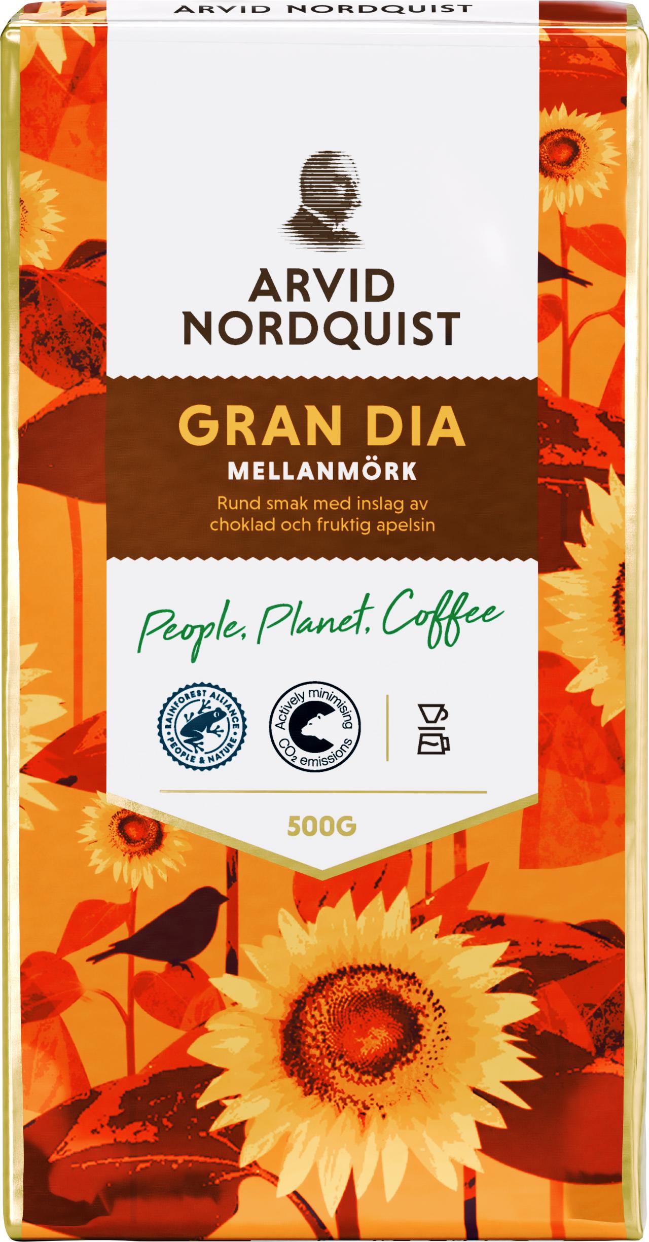 ARVID NORDQUIST Kaffe Gran Dia Mellanrost 500g | Kök och servering - Kaffe och te - Bryggkaffe | Kontorsexperten