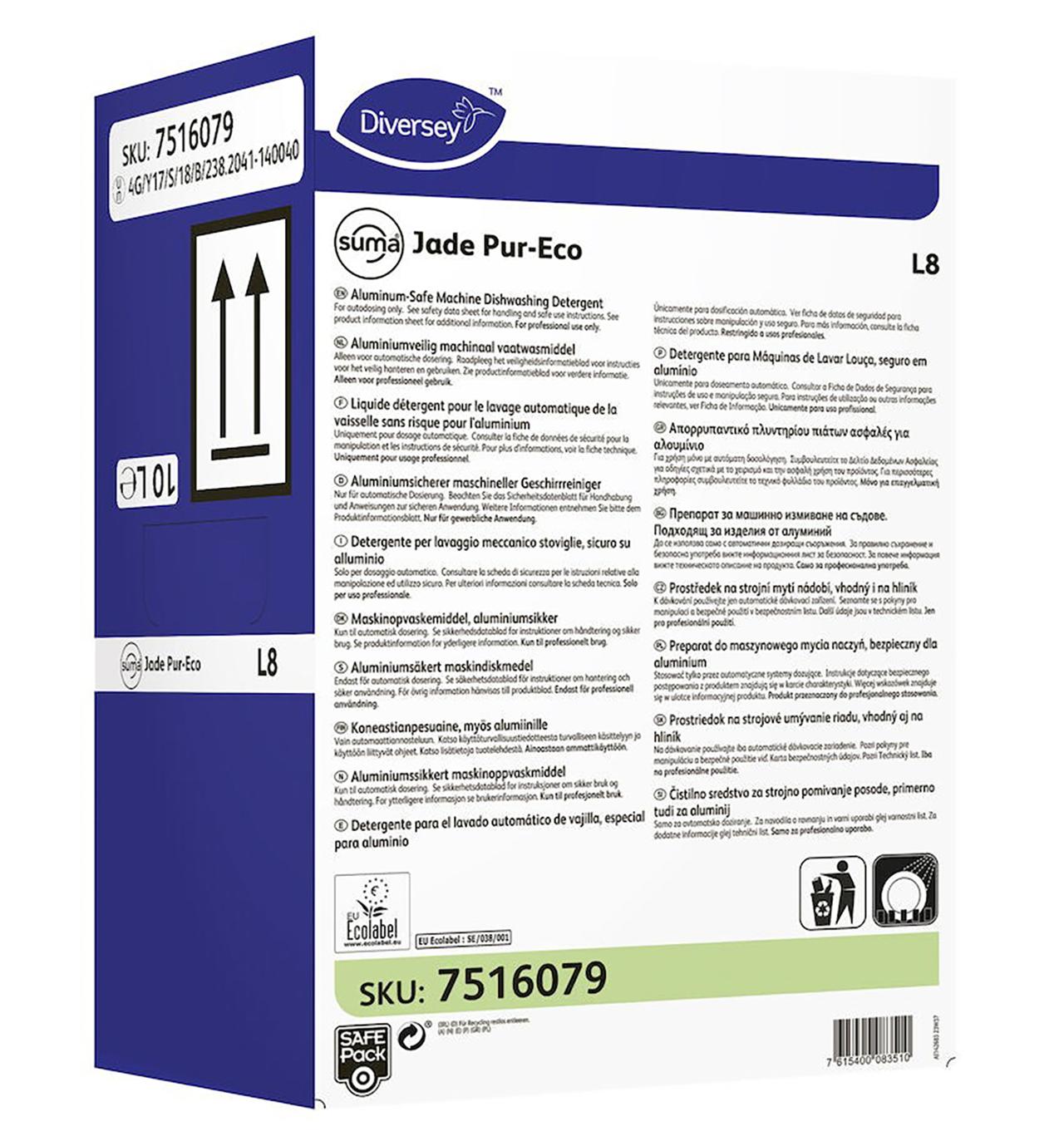 DIVERSEY Maskindisk Jade Pure-Eco L8/safepack 10L | Städ och hygien - Diskrengöring - Maskindiskmedel | Kontorsexperten