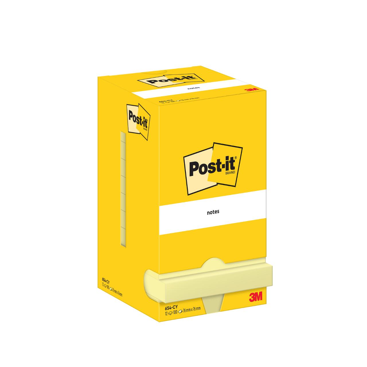 POST-IT Notes 76x76mm gul 12/fp | Kontorsmaterial - Notes och Post-It - Notes - Gula | Kontorsexperten