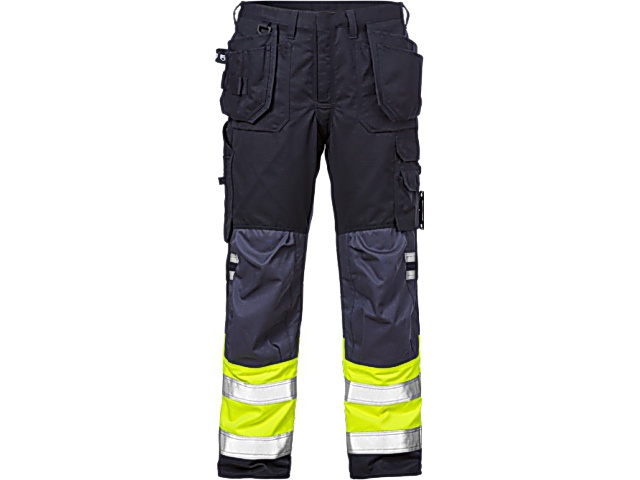 FRISTADS Flam Hantv.byxa Varsel Gul/Marin C154 | Arbetskläder - Arbetsbyxor och shorts - Flamskyddsbyxor | Kontorsexperten