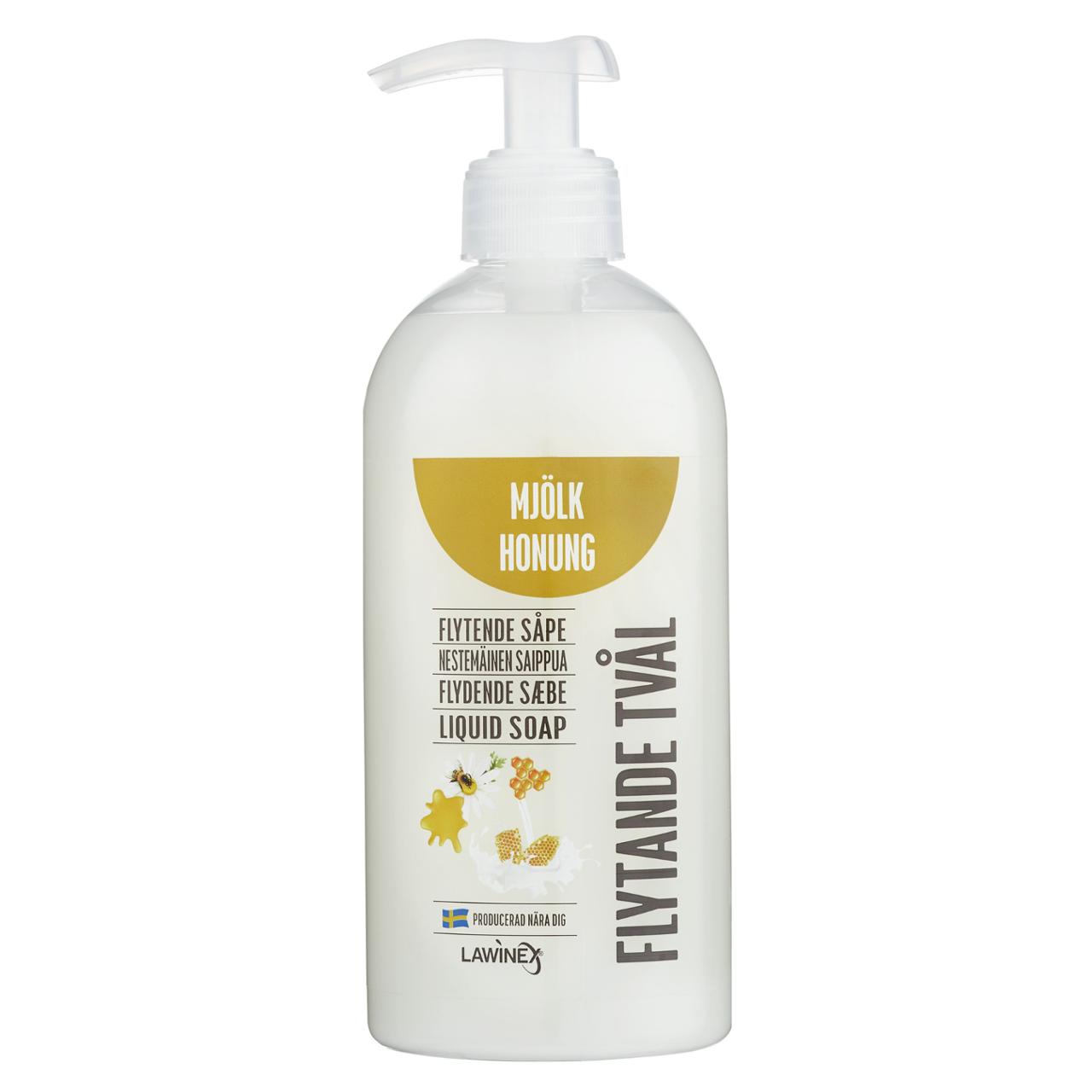 LAWINEX Tvål Mjölk och Honung 500ml | Städ och hygien - Tvål och hygien - Tvål - Flytande | Kontorsexperten