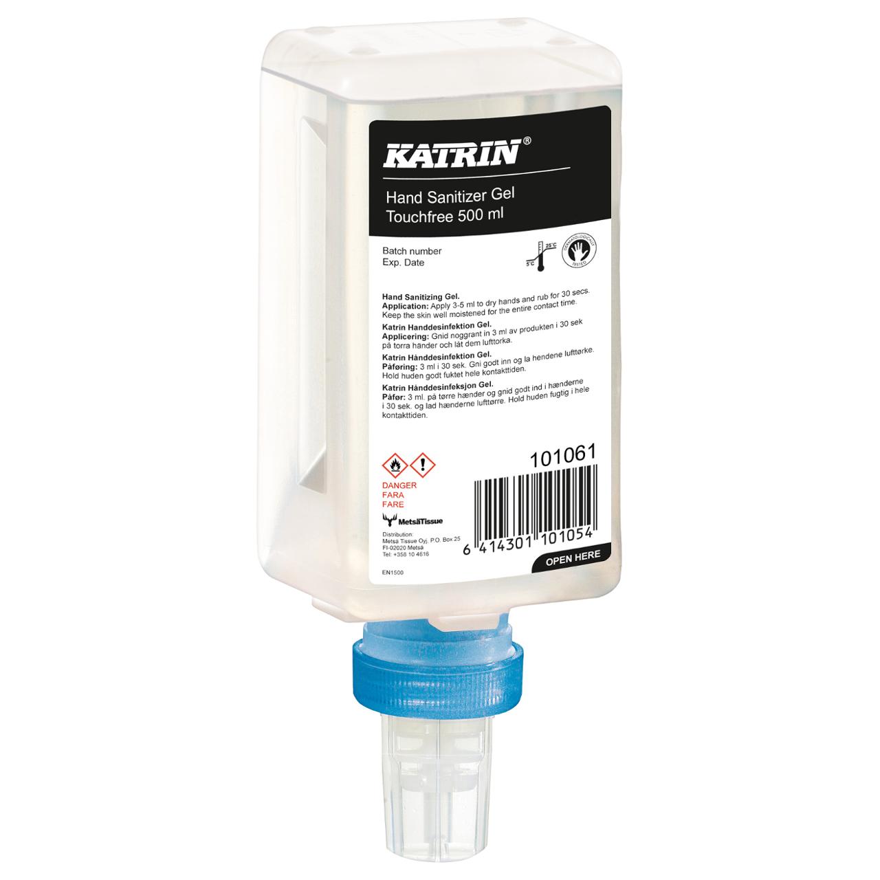 KATRIN Handdesinfektion Touchfree gel 500ml | Städ och hygien - Desinfektionsmedel - Systemhanddesinfektion | Kontorsexperten