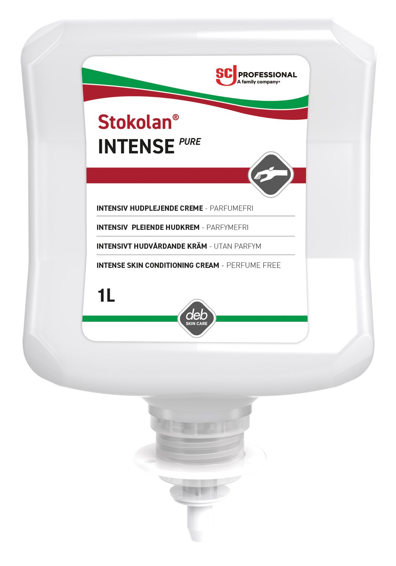 DEB Hudkräm Stokolan Intense Pure 1L | Städ och hygien - Tvål och hygien - Hygiensystem - Deb | Kontorsexperten