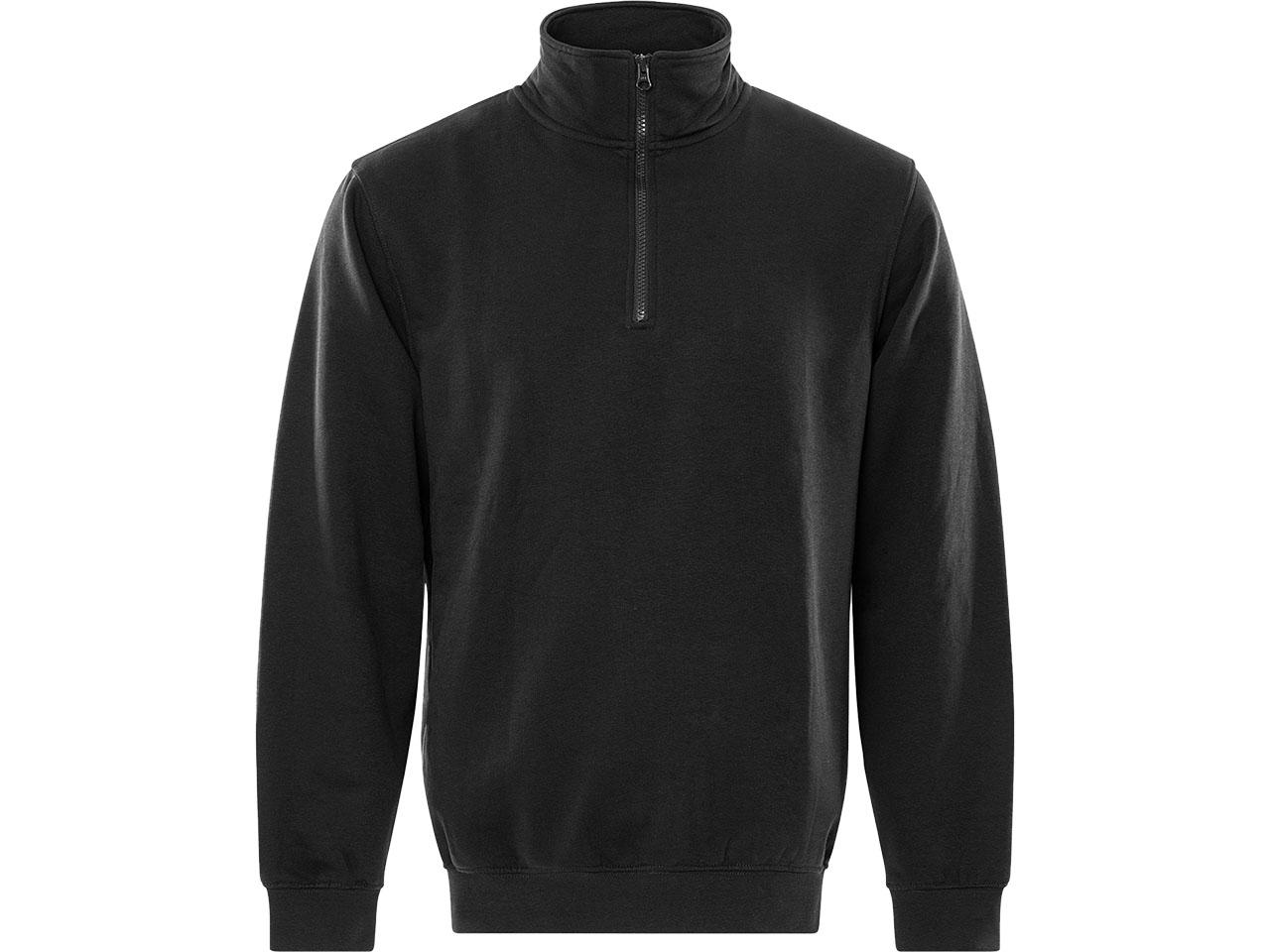FRISTADS Sweatshirt halfzip 1737 sv 3XL | Arbetskläder - Arbetströjor - Sweatshirts och koftor | Kontorsexperten