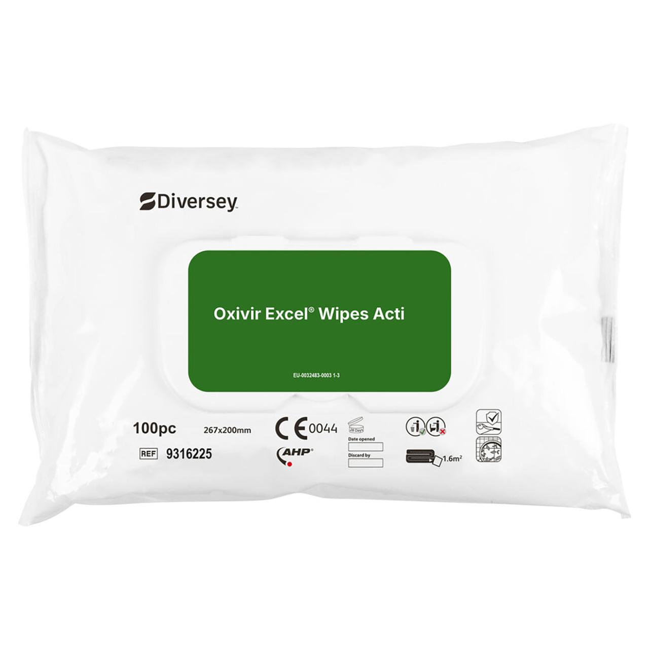 OXIVIR Ytdesinfektion Excel Wipe Acti 100/fp | Städ och hygien - Desinfektionsmedel - Desinfektionsservetter | Kontorsexperten
