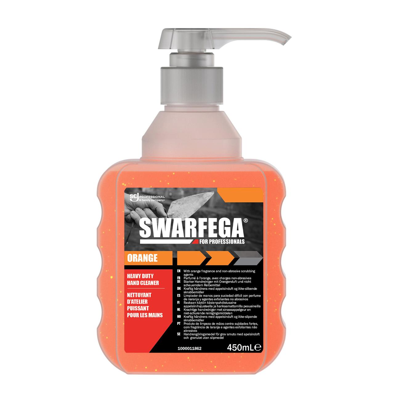 SWARFEGA Handrengöring Orange 450ml 6/krt | Städ och hygien - Tvål och hygien - Grovtvål | Kontorsexperten