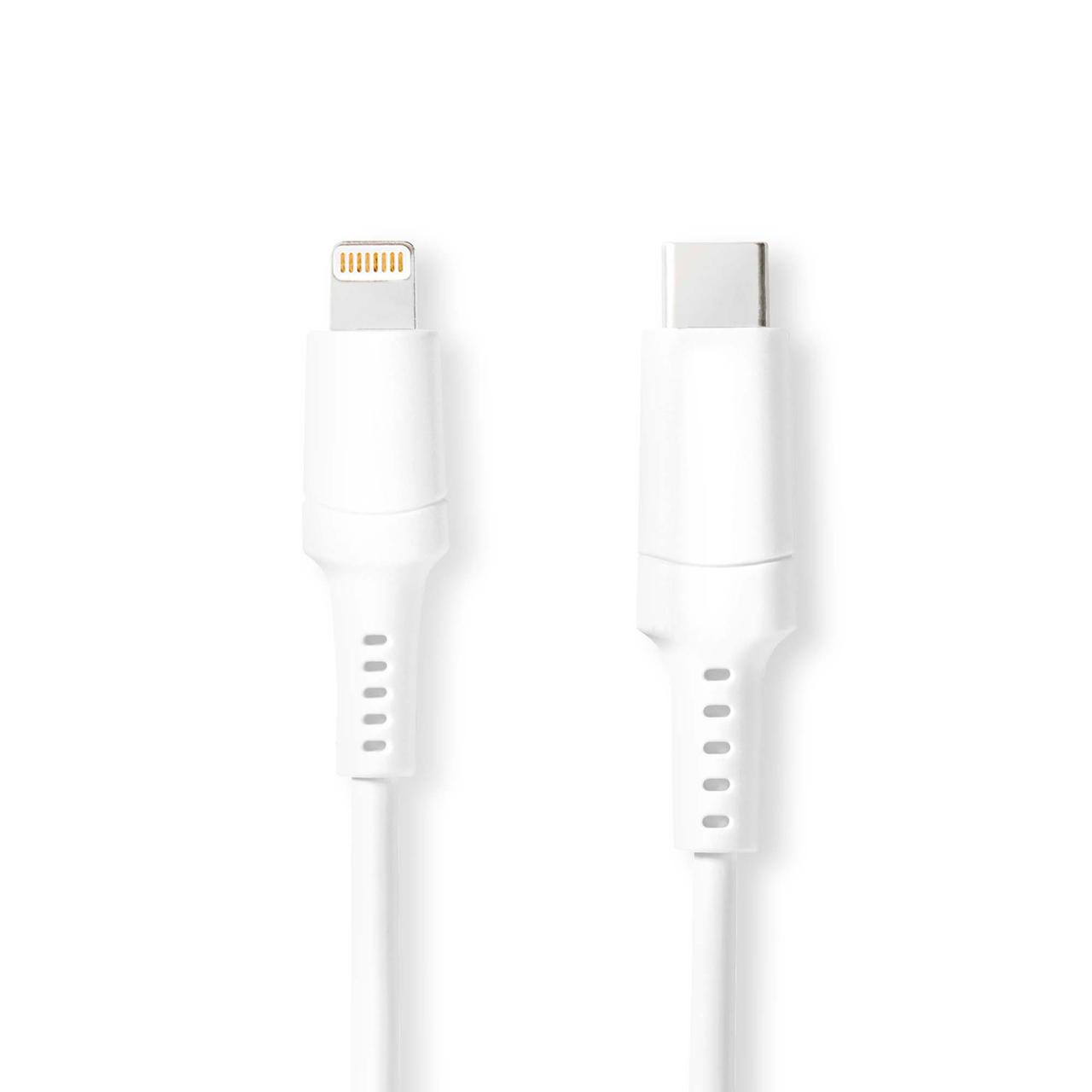 NEDIS Kabel Lightning - USB-C 2m vit | Datorprodukter - Kablar och adaptrar - Lightning | Kontorsexperten