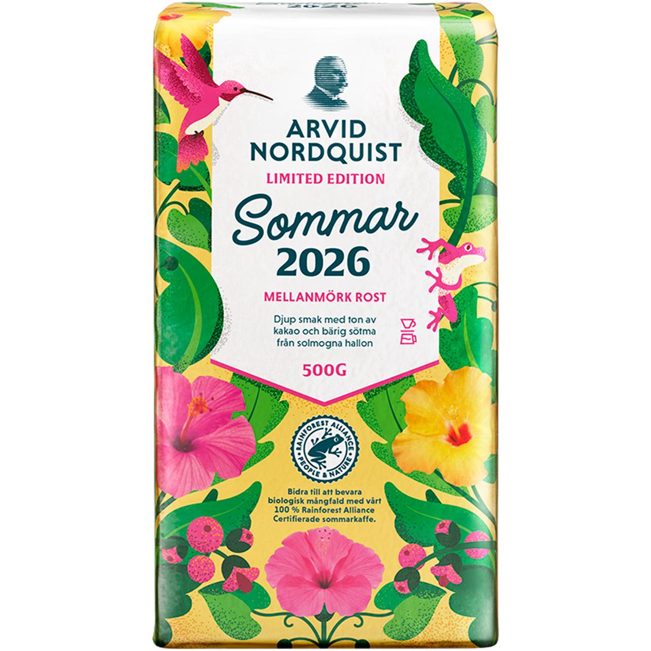ARVID NORDQUIST Kaffe Sommar 2026 malet mellanm&ouml;rk 500g