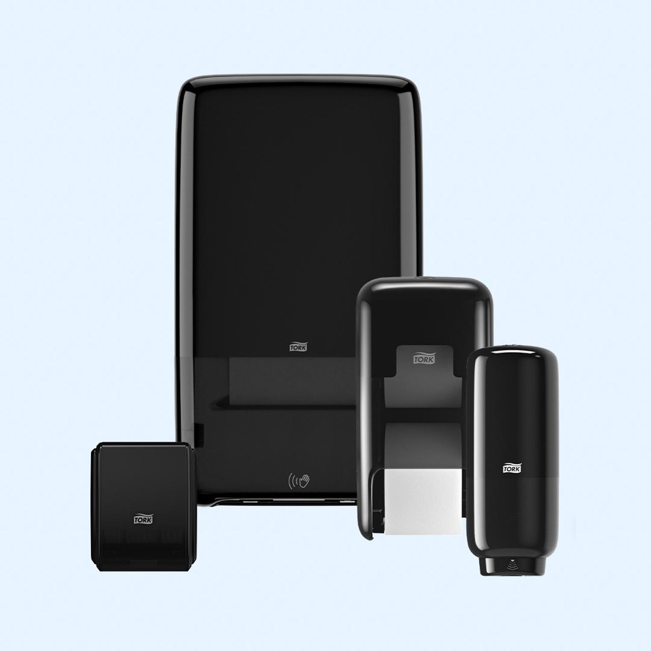 TORK Paketerbjudande komplett toalett svart | Städ och hygien - Toalettpapper och torkpapper - Hållare - Pappershanddukar | Kontorsexperten