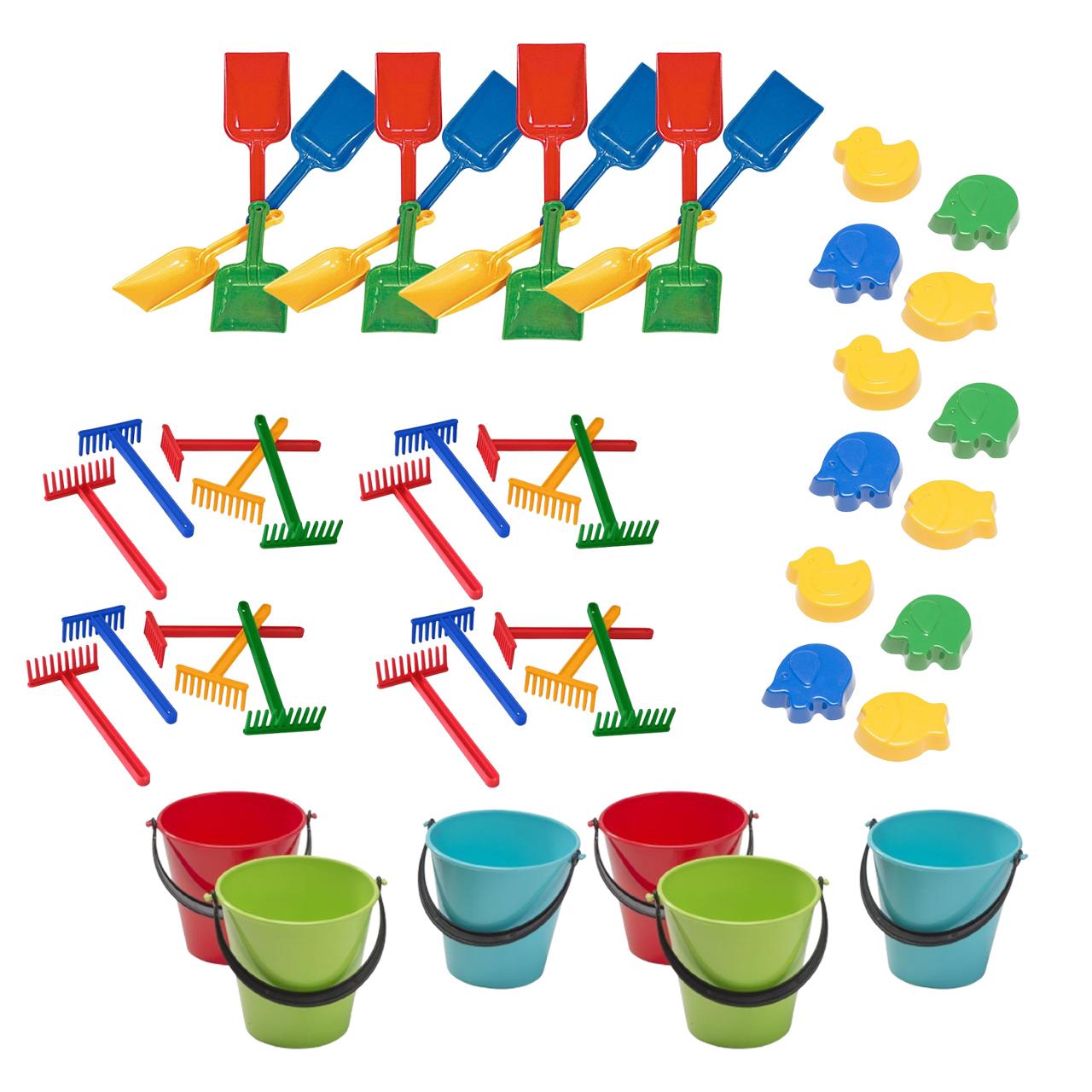 NYBY Sandset en mix med 100 delar | Skola och förskola - Lekmaterial - Sandlek och vattenlek | Kontorsexperten