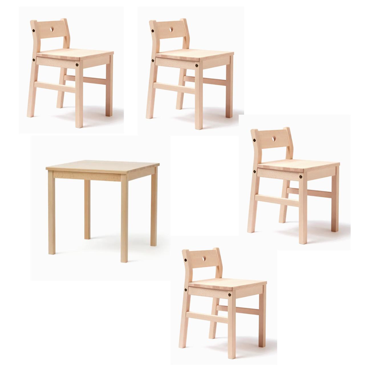 KID´S CONCEPT Lekvråmöbel SAGA bord och 4 stolar | Skolmöbler och inredning - Lekmöbler - Möbelset | Kontorsexperten
