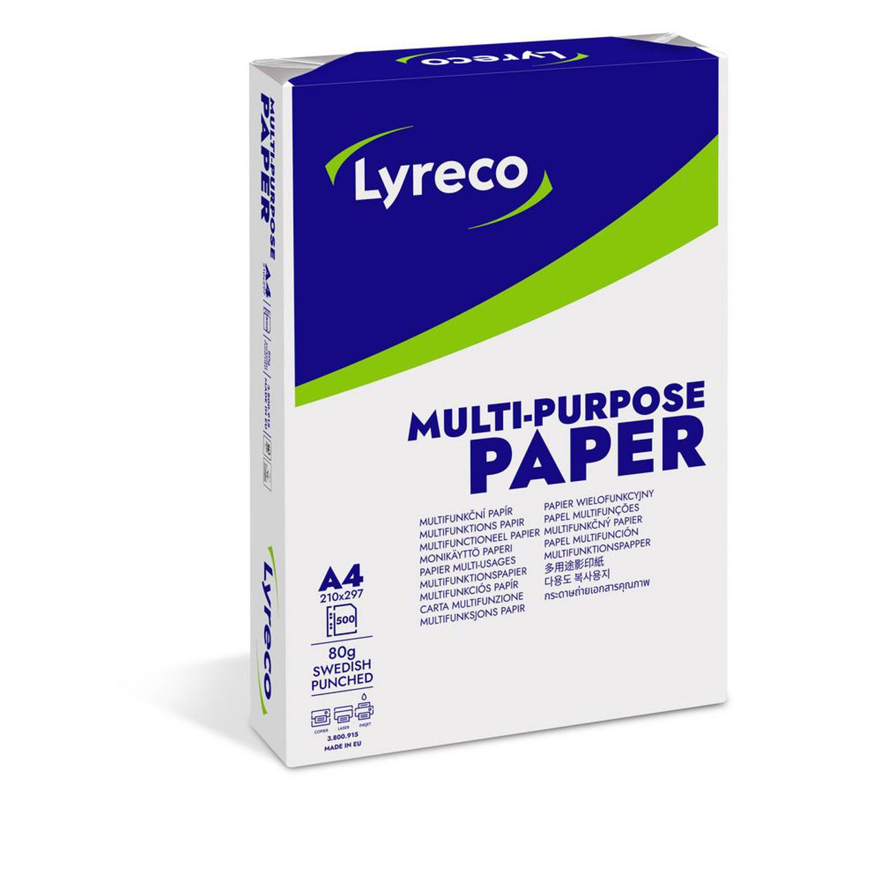 LYRECO Kopieringspapper Multi A4 80g hålat 500/fp | Kontorspapper - Kopieringspapper - A4 Hålat | Kontorsexperten