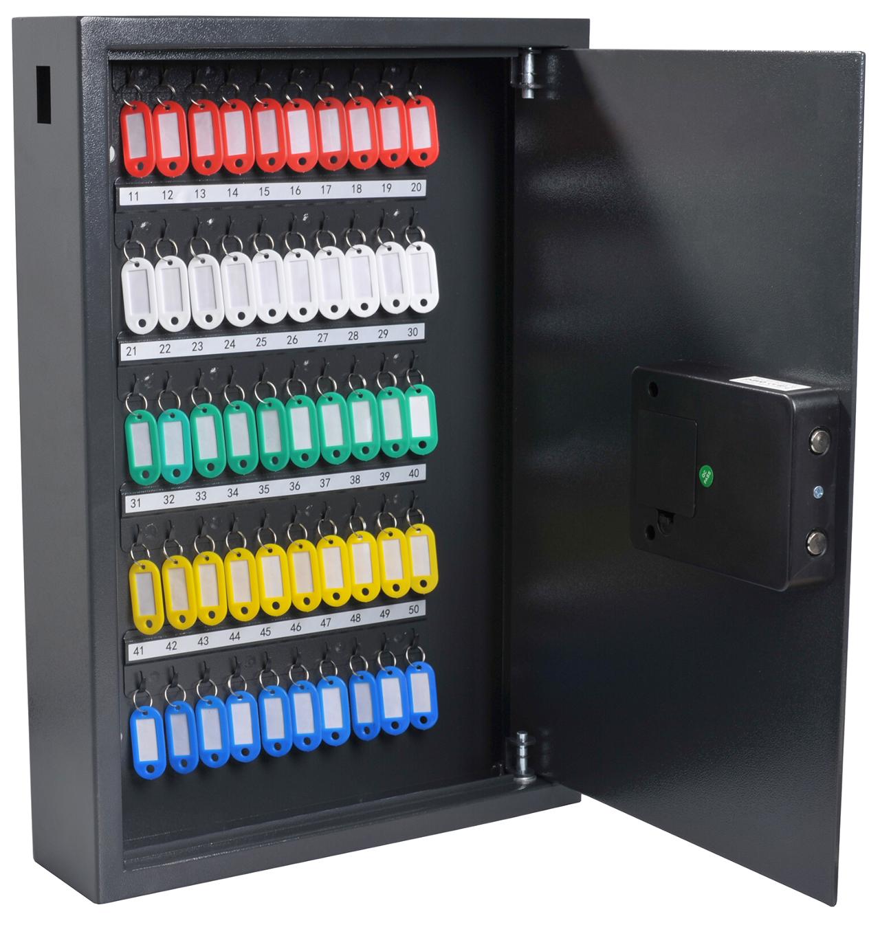 PAVO Nyckelskåp Security 50 nycklar grå | Kontorsmöbler och inredning - Skåp och hyllor - Nyckelskåp och tillbehör | Kontorsexperten