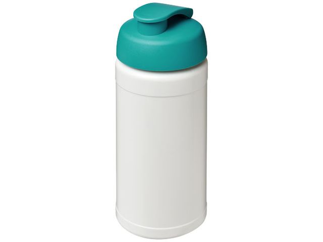 Vattenflaska Plus fliplock vit/aqua 500ml | Profilsortiment - Sport och fritid - Sportflaskor | Kontorsexperten
