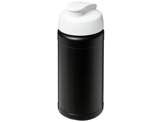 Vattenflaska Plus fliplock svart/vit 500ml | Profilsortiment - Sport och fritid - Sportflaskor | Kontorsexperten