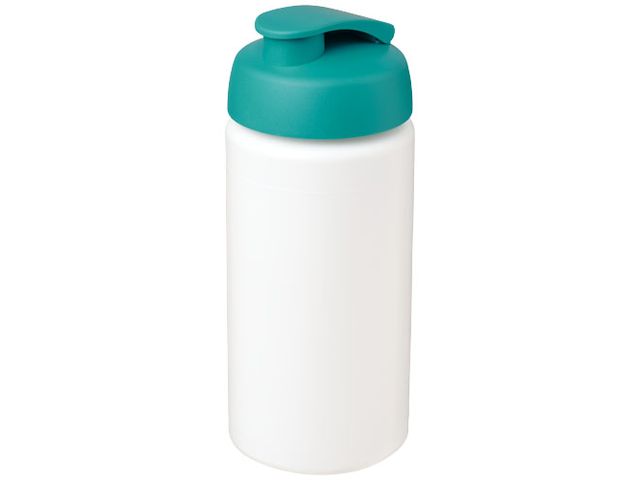 Vattenflaska grip & fliplock vit/aqua 500ml | Profilsortiment - Sport och fritid - Sportflaskor | Kontorsexperten