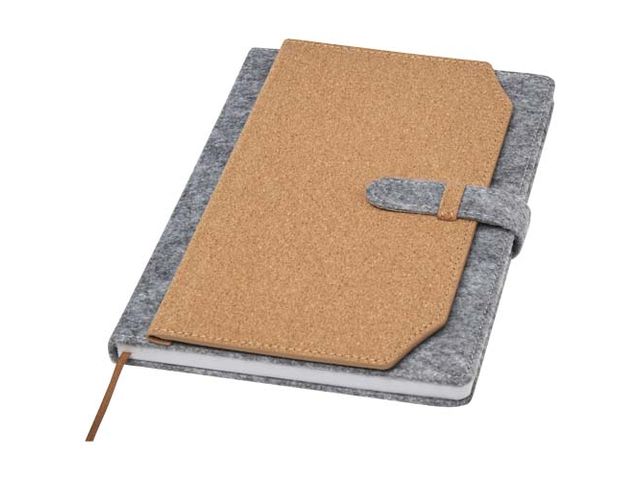 Anteckningsbok filt/kork natur A5 | Trycksaker - Trycksaker - Anteckningsböcker och block | Kontorsexperten