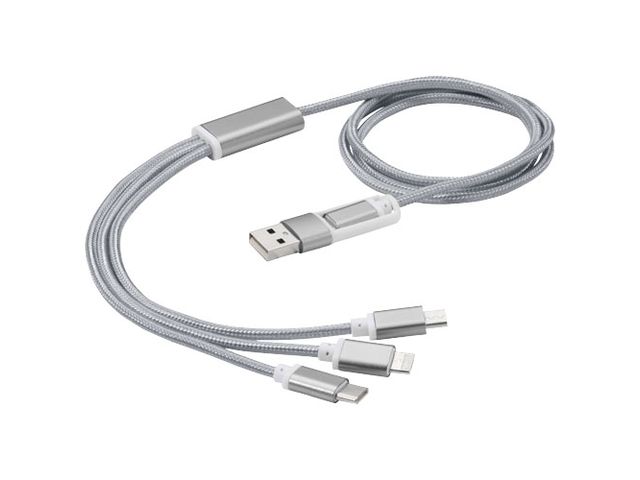 Laddningskabel silver | Profilsortiment - Mobiler och tablets - Laddningskablar | Kontorsexperten