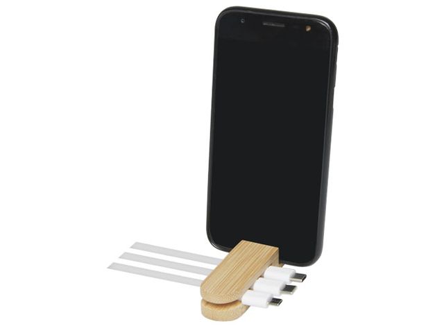 Kabelhanterare bambu beige | Profilsortiment - Mobiler och tablets - Tillbehör - Mobil och Tablet | Kontorsexperten