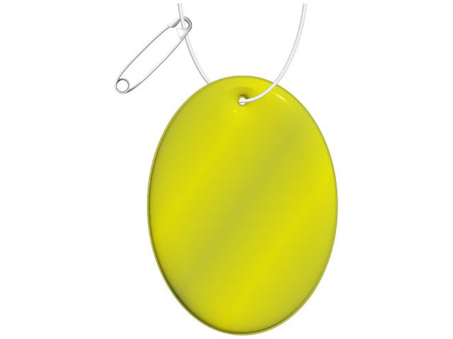 RFX™ Reflex oval H12 neongul PVC-häng Are | Profilsortiment - Reflexer - Reflexer - Övrigt | Kontorsexperten
