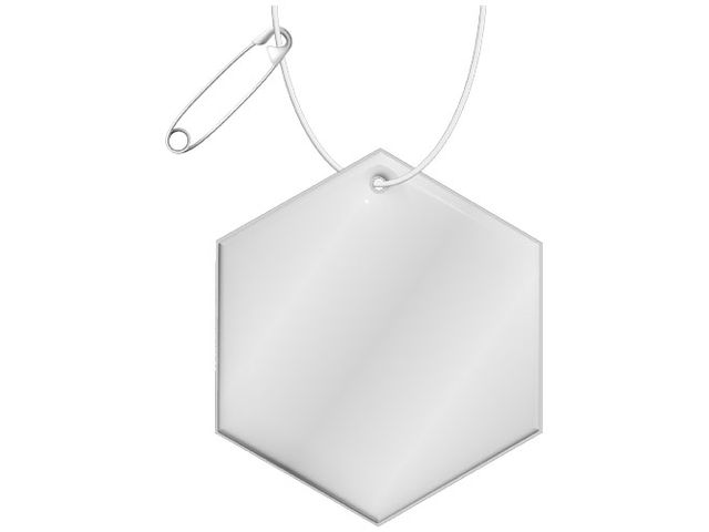 RFX™ Reflex sexkantig vit PVC-häng Are | Profilsortiment - Reflexer - Reflexer - Övrigt | Kontorsexperten