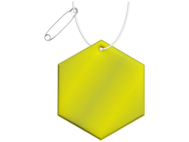 RFX™ Reflex sexkantig gul PVC-häng Are | Profilsortiment - Reflexer - Reflexer - Övrigt | Kontorsexperten