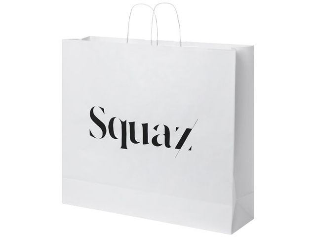 Papperspåse tvinnat handtag vit XXL | Profilsortiment - Kassar och påsar - Papperskassar | Kontorsexperten