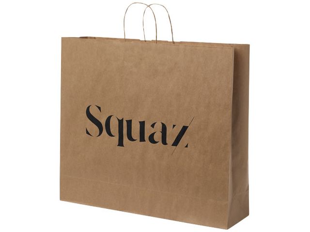 Papperspåse tvinnat handtag brun XXL | Profilsortiment - Kassar och påsar - Papperskassar | Kontorsexperten