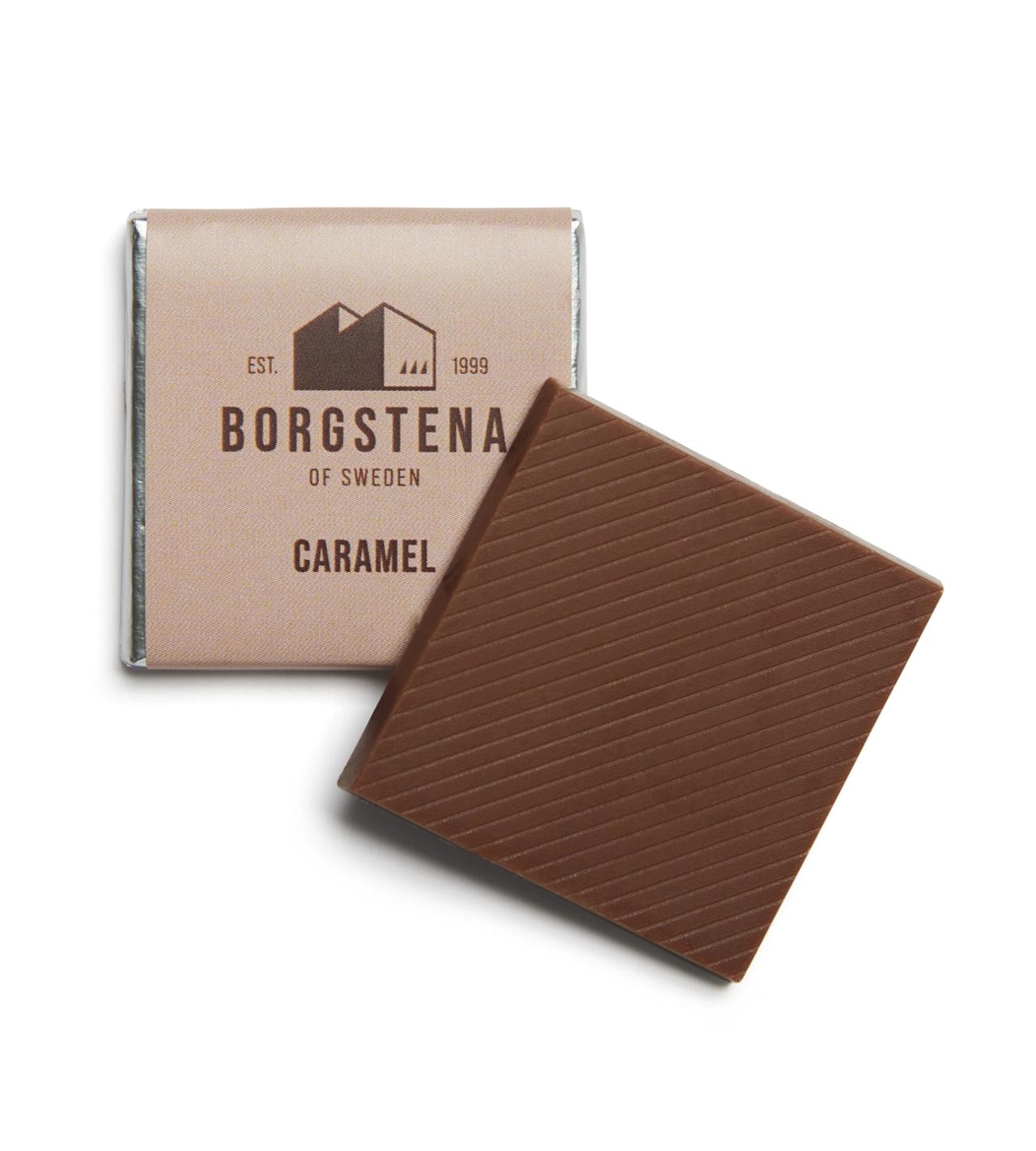BORGSTENA OF SWEDEN Quatre Karamell Choklad 35% 100/FP | Profilsortiment - Mat och godis - Karameller | Kontorsexperten