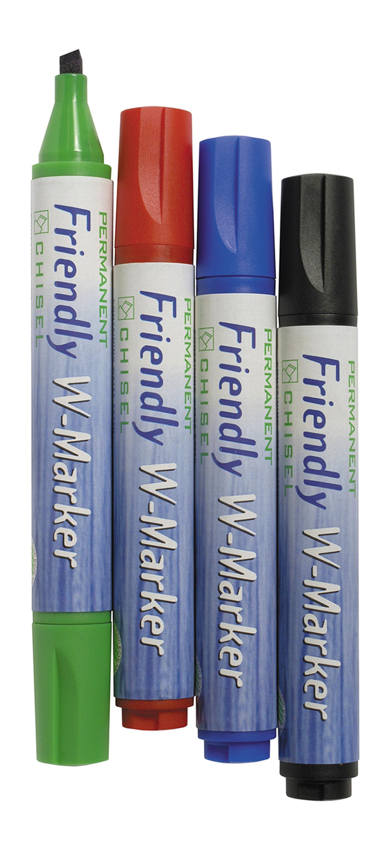 FRIENDLY Icke-permanent märkpenna för blädderblock, mejselformad spets, 2–5mm linjebredd, olika färger 4/fp | Kontorsmaterial - Pennor - Blädderblockspennor | Kontorsexperten