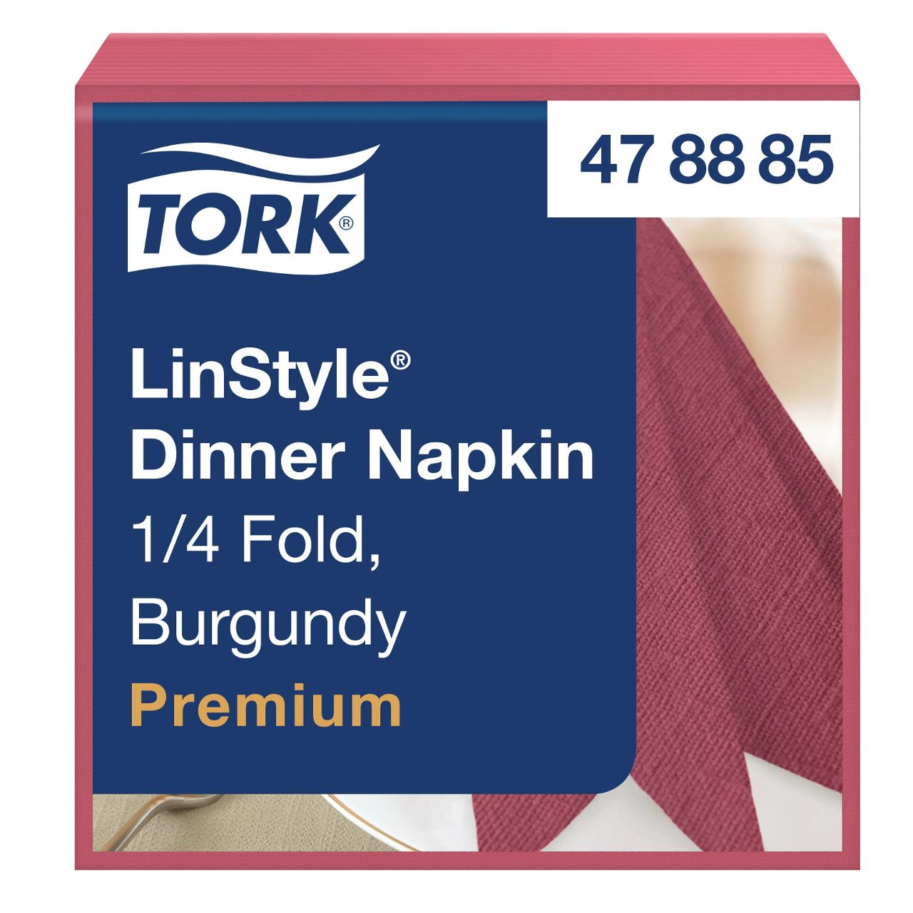 TORK Servett LinStyle Middag vinröd 50/fp | Kök och servering - Servetter och dukar - Servett - 3-lagers | Kontorsexperten