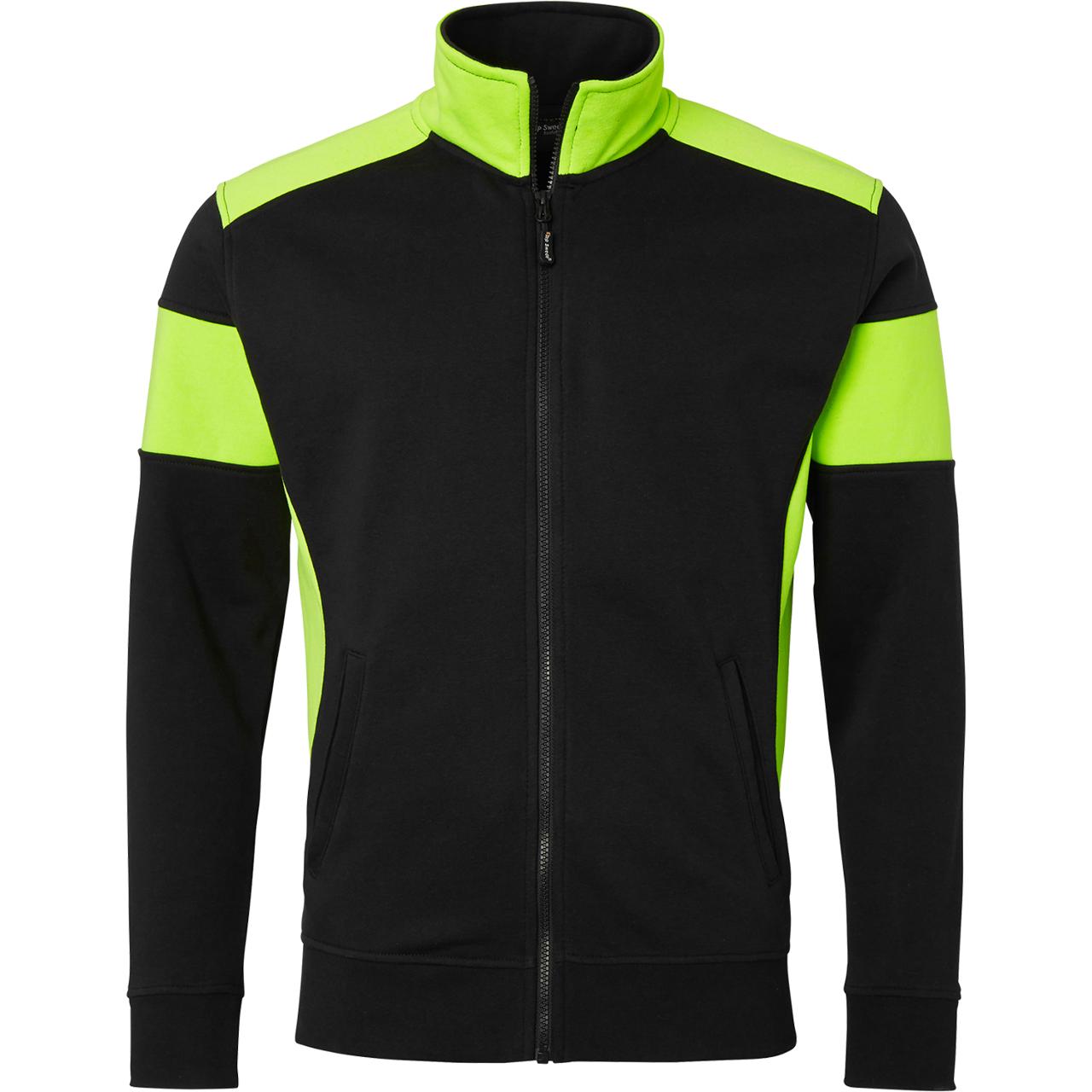 TOP SWEDE Sweatjacka 223 sv/fl gul 4XL | Arbetskläder - Arbetströjor - Sweatshirts och koftor | Kontorsexperten