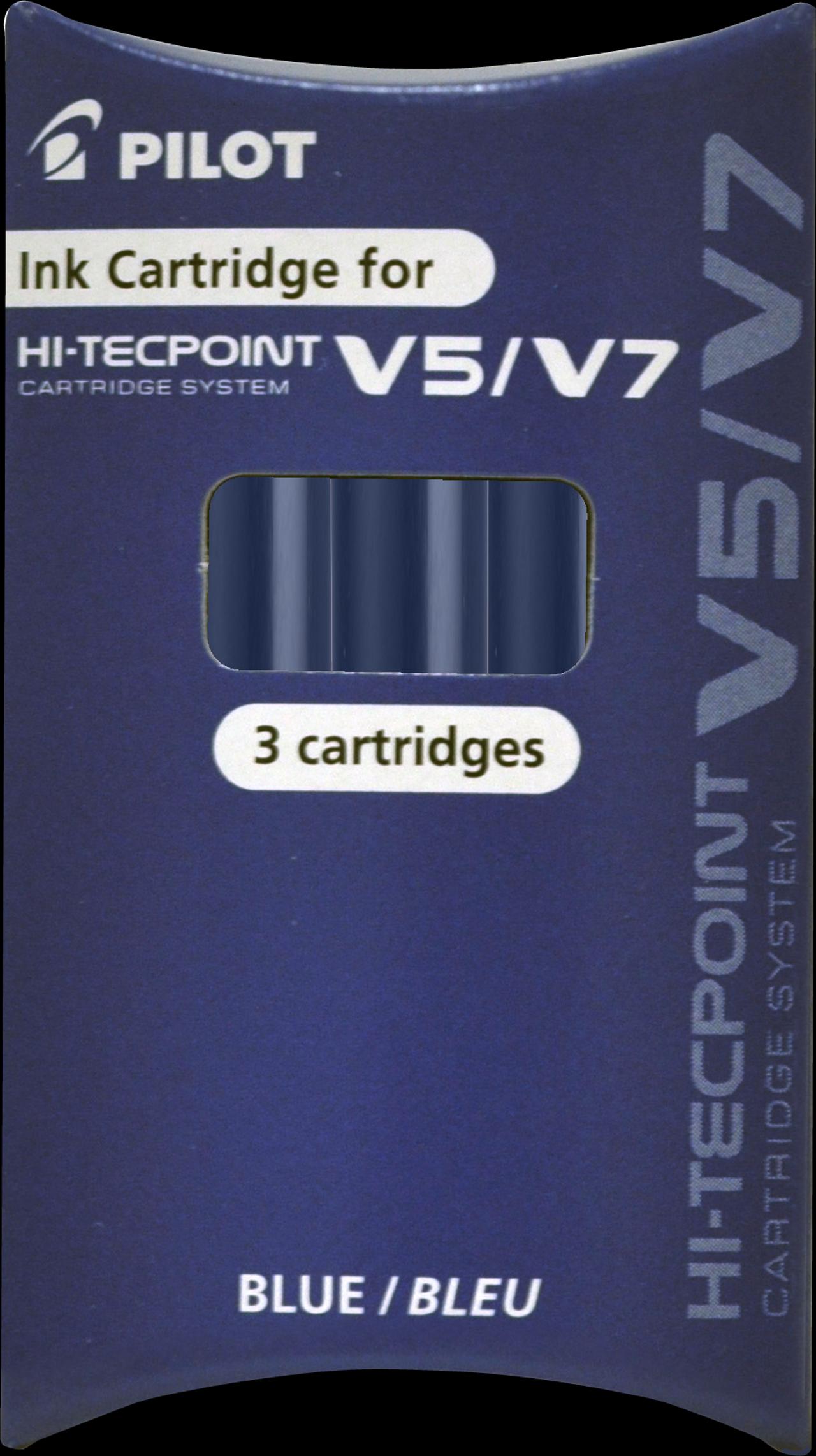 PILOT Refill Hi-Tecpoint V5/V7 blå 3/fp | Kontorsmaterial - Pennor - Pennpatroner | Kontorsexperten