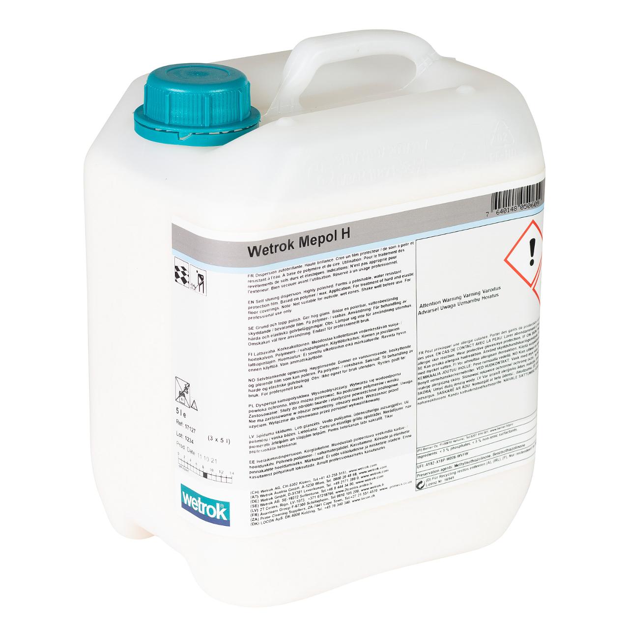 WETROK Golvpolish Mepol H 5L | Städ och hygien - Golvunderhåll - Golvpolish | Kontorsexperten