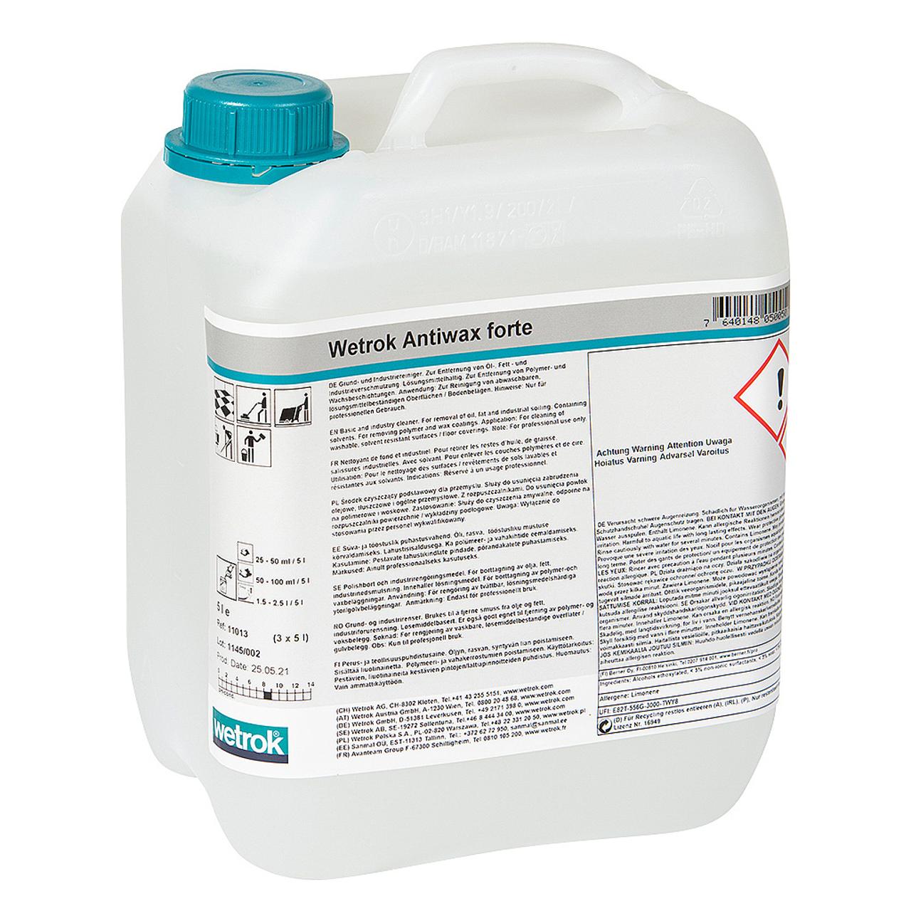 WETROK Golvpolishborttagning Antiwax 5L | Städ och hygien - Golvunderhåll - Polishborttagning | Kontorsexperten