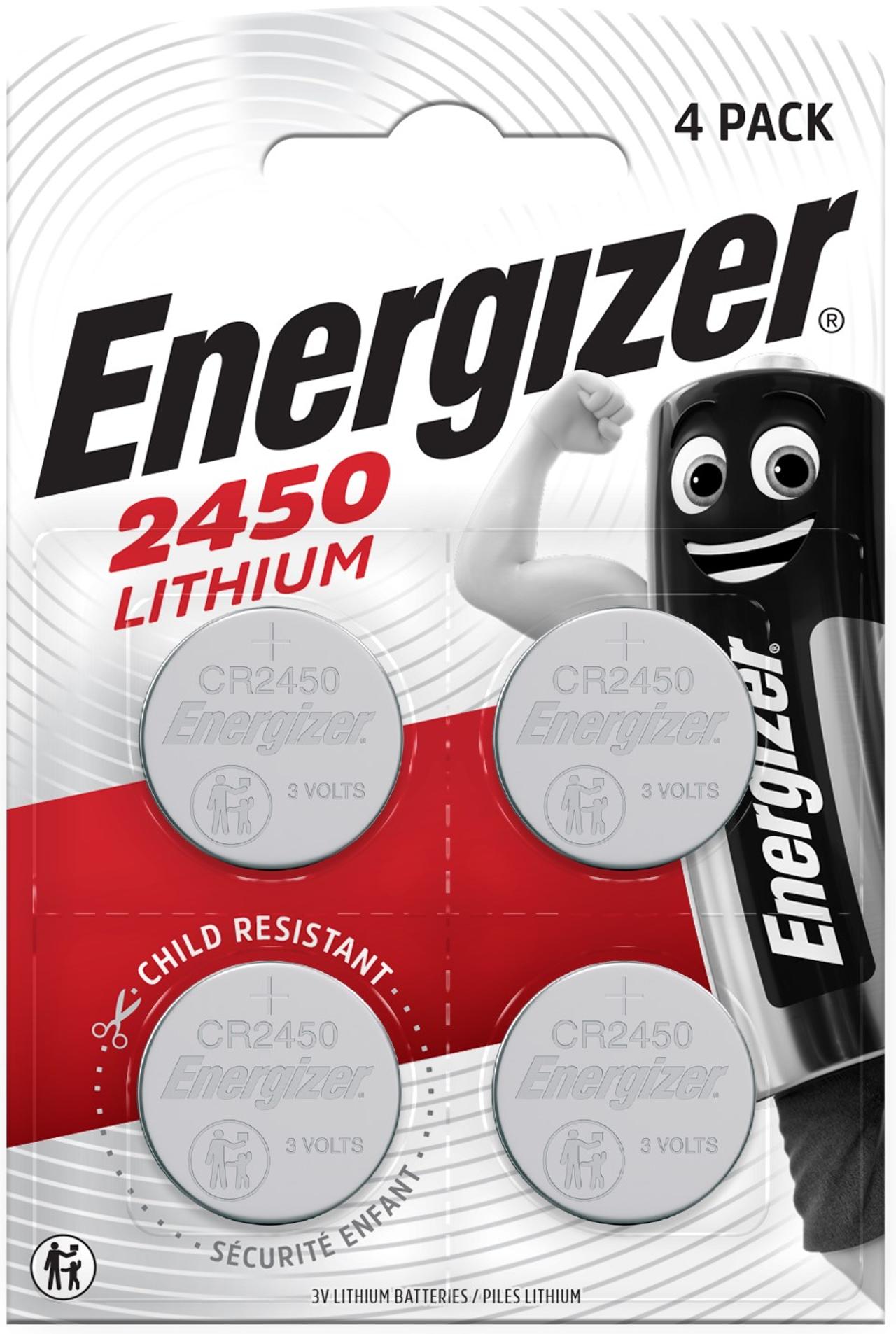 ENERGIZER Batteri Lithium CR2450 4/fp | Kontorsmaskiner - Batterier - Knappcellsbatterier | Kontorsexperten