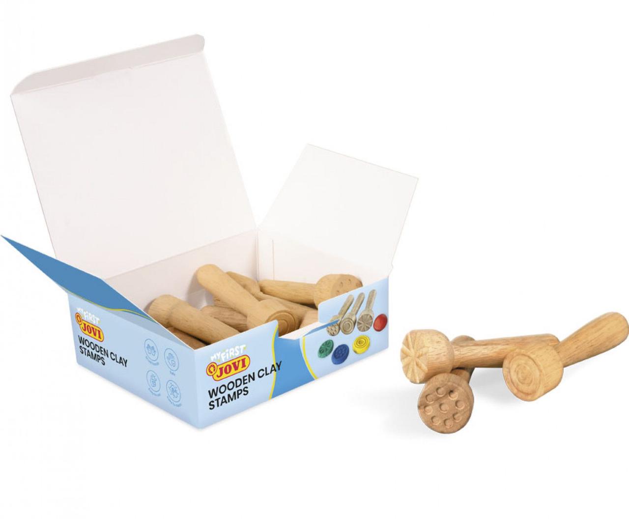 JOVI Trästämplar för lera 12/fp | Skola och förskola - Bild och form - Lera och sand | Kontorsexperten