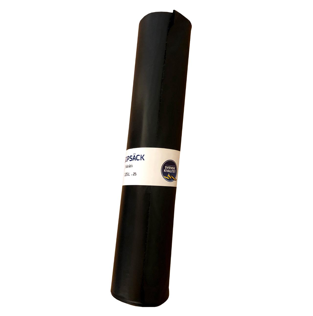 TRIOWORLD Plastsäck Mono LDPE 125L 40my svart 25/rl | Städ och hygien - Påsar och säckar - Plastsäckar | Kontorsexperten