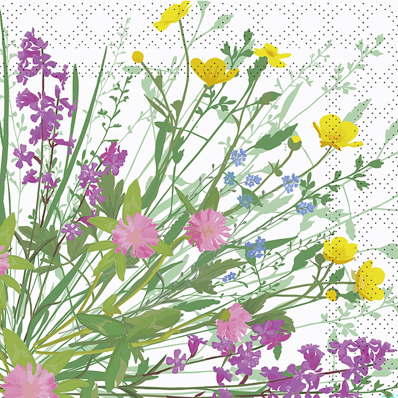 HUHTAMAKI Servett Flora 2-lags 25x25cm 20/fp | Kök och servering - Servetter och dukar - Servett - 2-lagers | Kontorsexperten