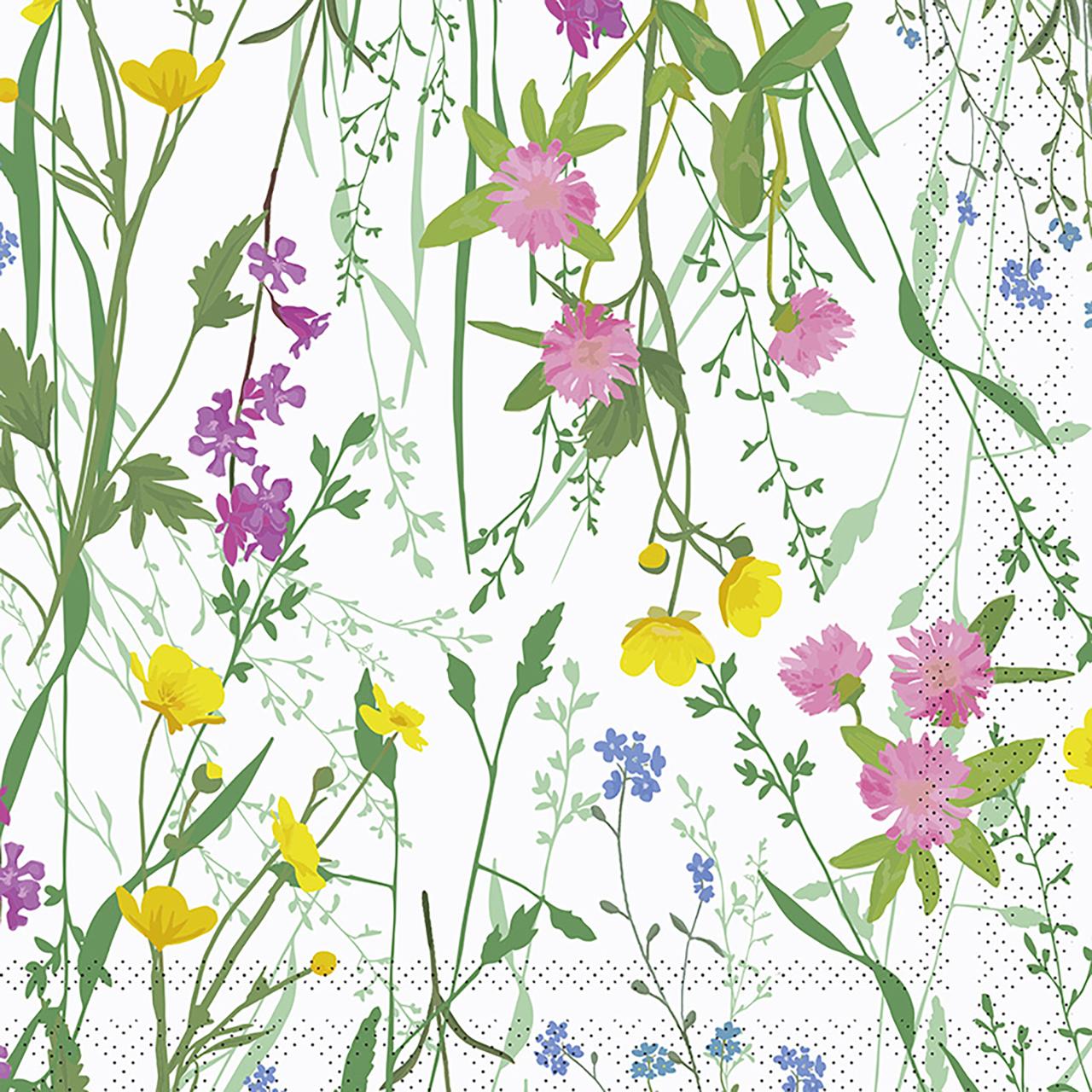 HUHTAMAKI Servett Flora 2-lags 33x33cm 20/fp | Kök och servering - Servetter och dukar - Servett - 2-lagers | Kontorsexperten