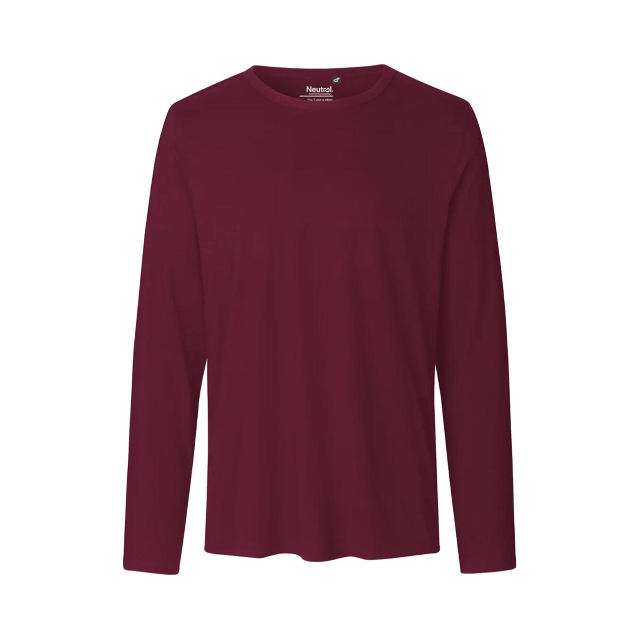 NEUTRAL® T-shirt l/ä O61050 vinröd S | Arbetskläder - Arbetströjor - T-shirts | Kontorsexperten