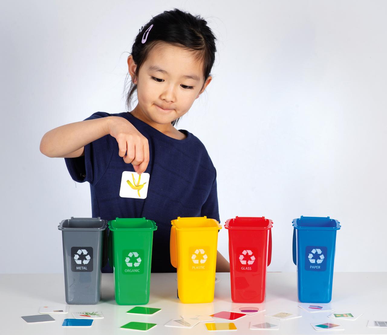 MYPAUZE Spel Återvinning 5 soptunnor | Skola och förskola - Lekmaterial - Spel - Från 3 - 4 år | Kontorsexperten