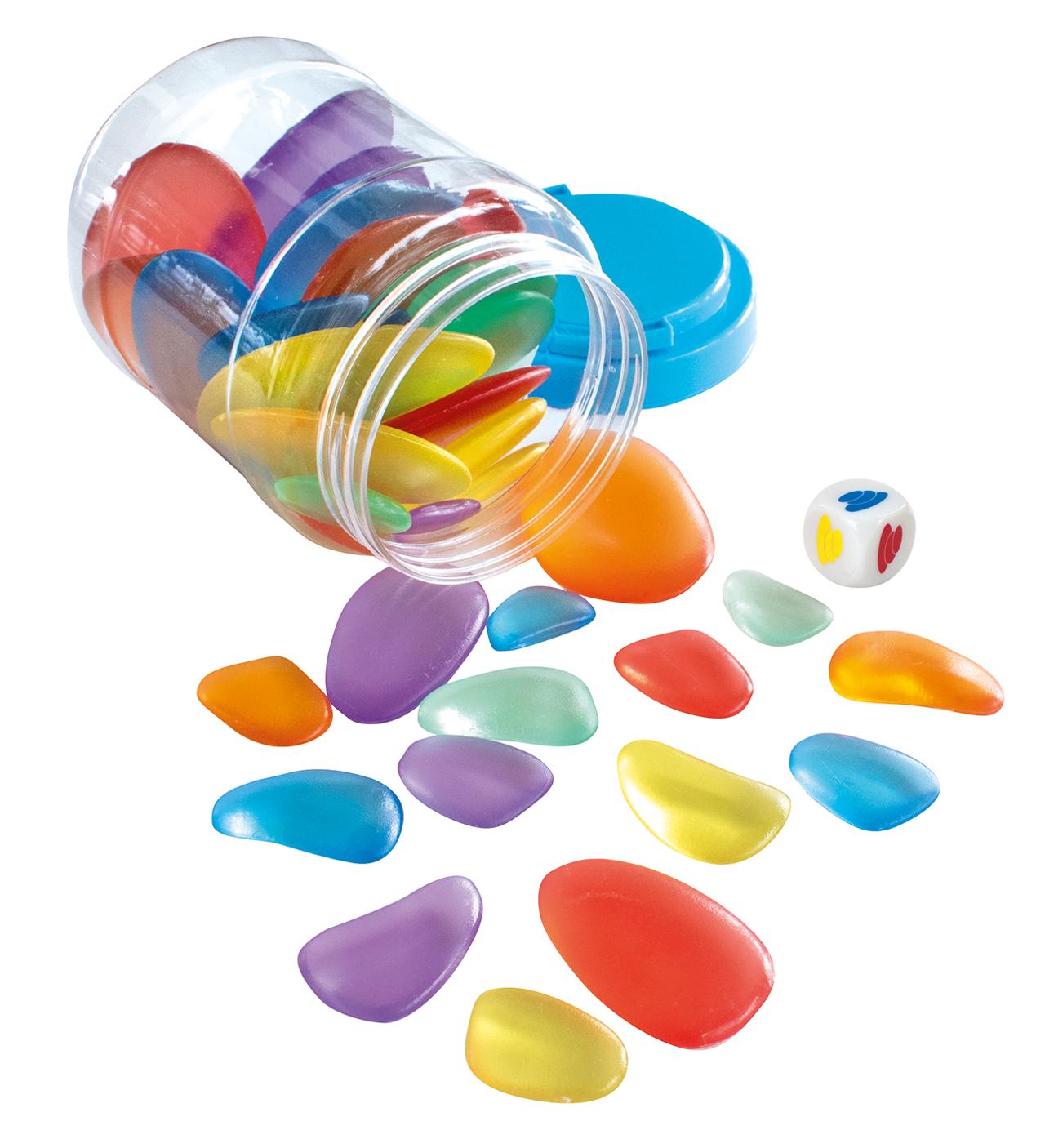 MYPAUZE Transparenta regnbågsstenar 36st | Skola och förskola - Lekmaterial - Bygglek, konstruktion och mosaik | Kontorsexperten