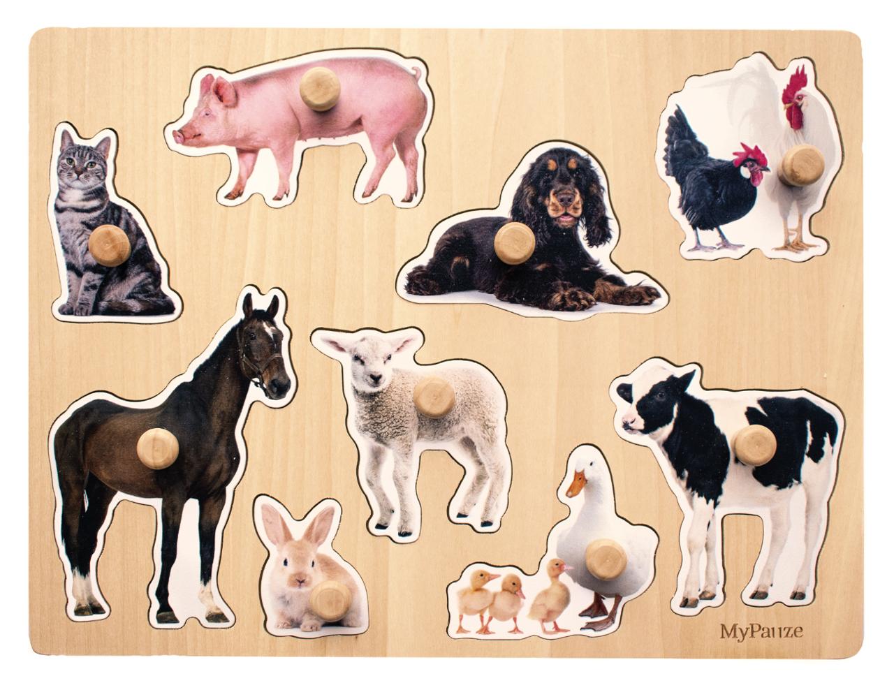 MYPAUZE Knoppussel bondgårdsdjur | Skola och förskola - Lekmaterial - Pussel - Knoppussel | Kontorsexperten
